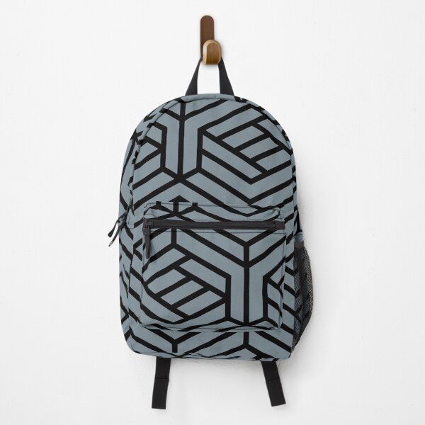 Item preview, Black and Blue Modern Cube Geometric Shape Pattern Pairs Dulux 2022 Popular Colour Denim Drift - Color Trends designed and sold by ColorOfTheYears.