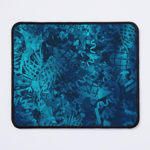 Item preview, Abstract Navy Blue Leaves Ornamental Paper Cut Out pattern designed and sold by MyColorfulDream.
