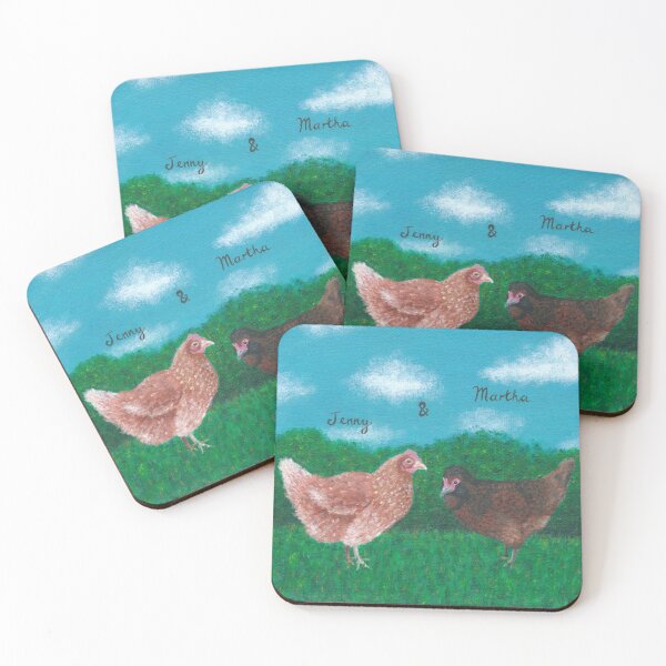 Item preview, Chicken Friends Jenny & Martha, Hand-Painted Portrait designed and sold by ArtAFT.