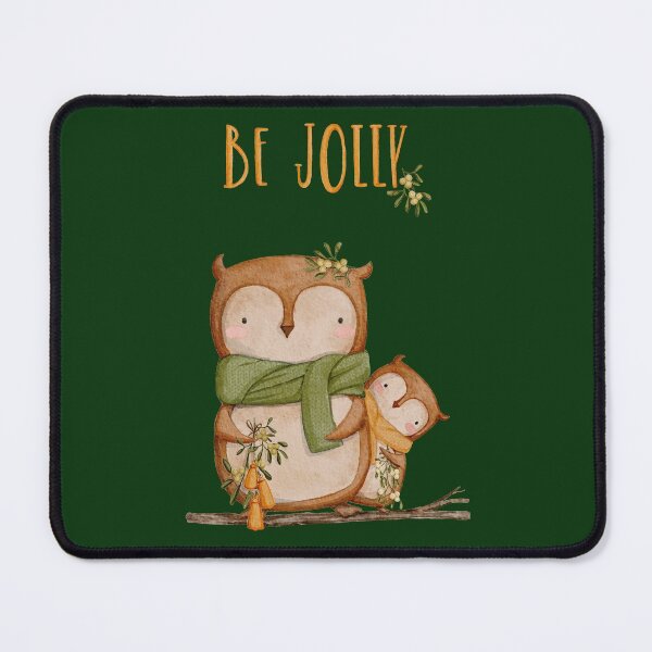 Item preview, Cute Owls Be Jolly Christmas cards spirit  designed and sold by Anya Illustration Studio.