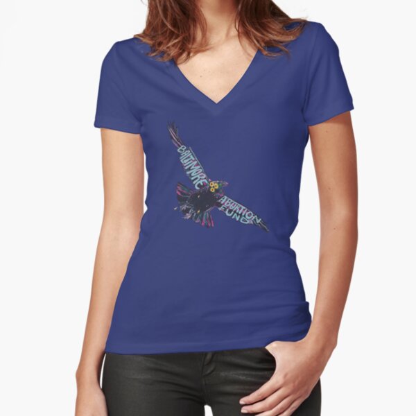 Baltimore Abortion Fund Raven Fitted V-Neck T-Shirt