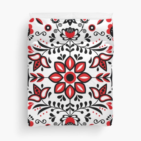 Scandinavian folk pattern Duvet Cover
