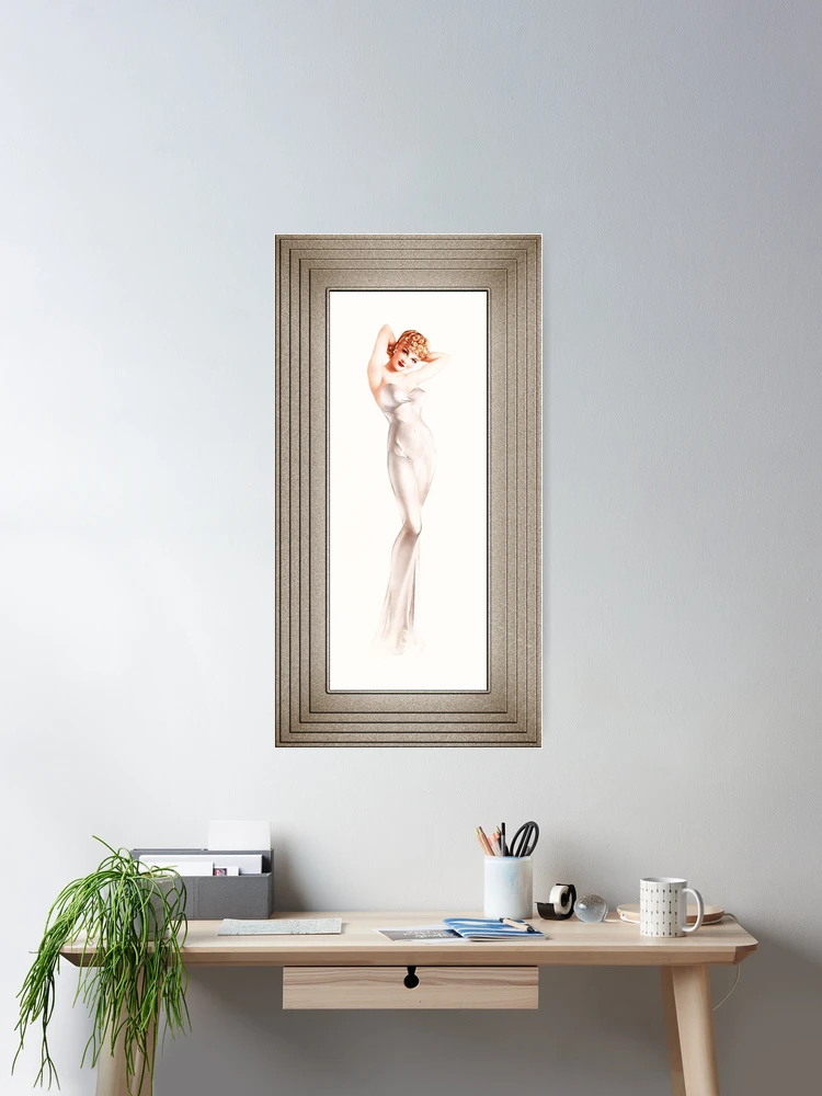 White Silk by Alberto Vargas Classic Xzendor7 Old Masters Reproductions Wall Decor Poster Art Print