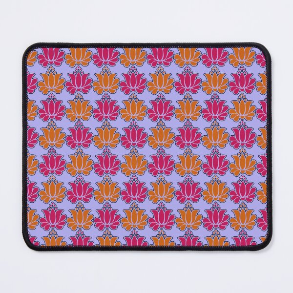 Item preview, Lotus flower pattern, raspberry pink and orange designed and sold by aapshop.