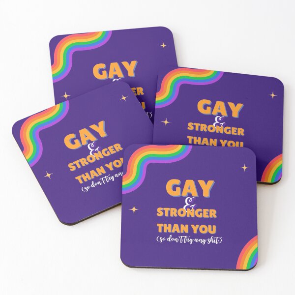Item preview, gay and stronger than you designed and sold by goblinbabe.