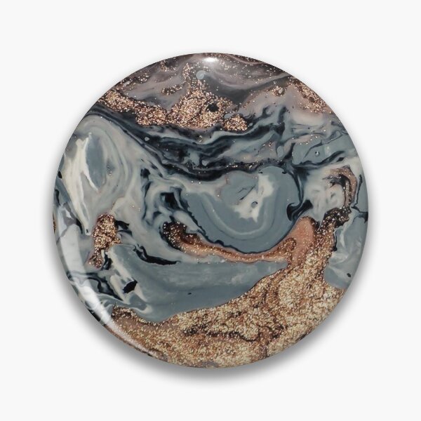 Item preview, light blue and gold streaks marble print designed and sold by HadeeeeL.