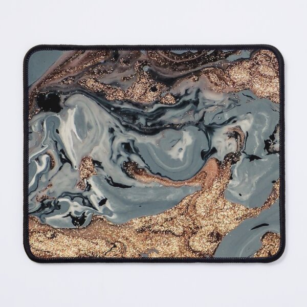 Item preview, light blue and gold streaks marble print designed and sold by HadeeeeL.