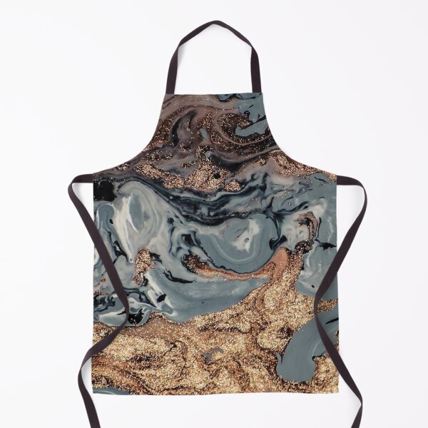 Item preview, light blue and gold streaks marble print designed and sold by HadeeeeL.