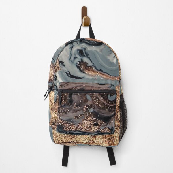 Item preview, light blue and gold streaks marble print designed and sold by HadeeeeL.