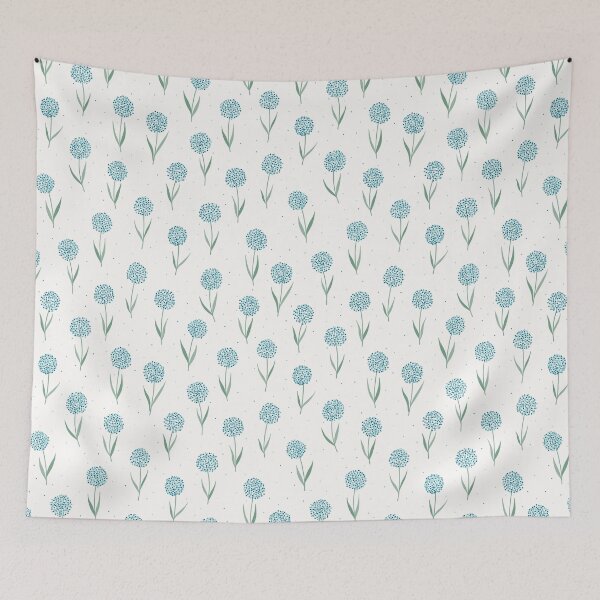 Item preview, Blue Alliums Pattern designed and sold by Calislahn.