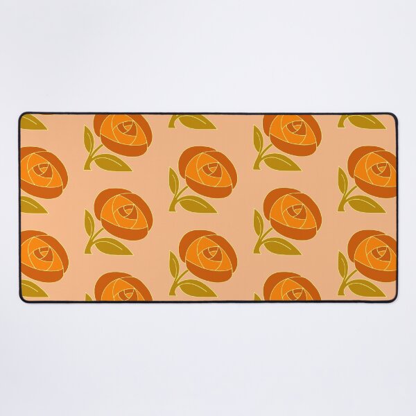 Item preview, Retro Seventies style rose flower orange designed and sold by aapshop.