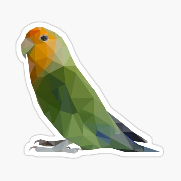 Item preview, Lowpoly Lovebird Roseicollis designed and sold by Mariewsart.