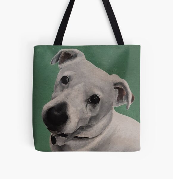 Item preview, White Jack Russell hand painted portrait designed and sold by ArtAFT.