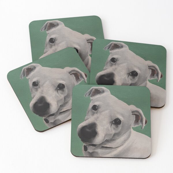 Item preview, White Jack Russell hand painted portrait designed and sold by ArtAFT.