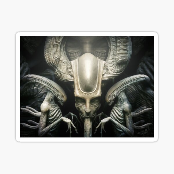 HR Giger Alien Steampunk Sticker
