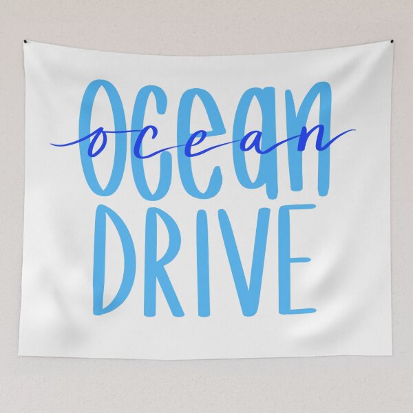 Item preview, Ocean Drive vaccation typography designed and sold by Floridaseaside.