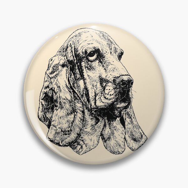 Item preview, Basset hound dog drawing designed and sold by SakalDesign.