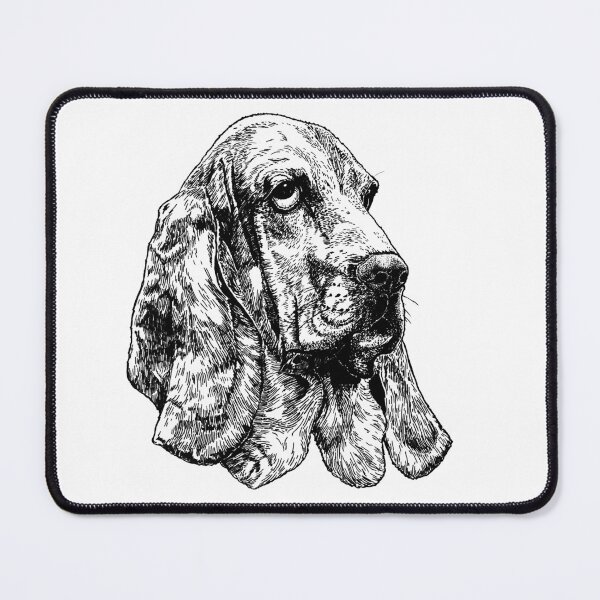 Item preview, Basset hound dog drawing designed and sold by SakalDesign.