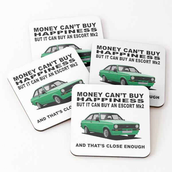 Item preview, Ford Escort Mexico Mk2 2 Door Modena Green Happiness Illustration designed and sold by Hamilton illustrations.