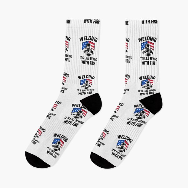 Item preview, USA welding funny sarcastic offended saying Welding: It's Like Sewing with Fire gift Birthday Meme boyfriend girlfriend designed and sold by joygift369.