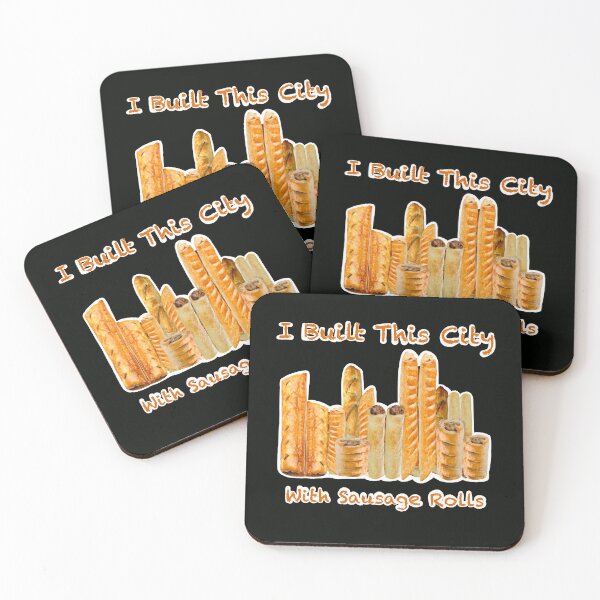 Item preview, I Built This City With Sausage Rolls, Mum designed and sold by monkeypawprints.