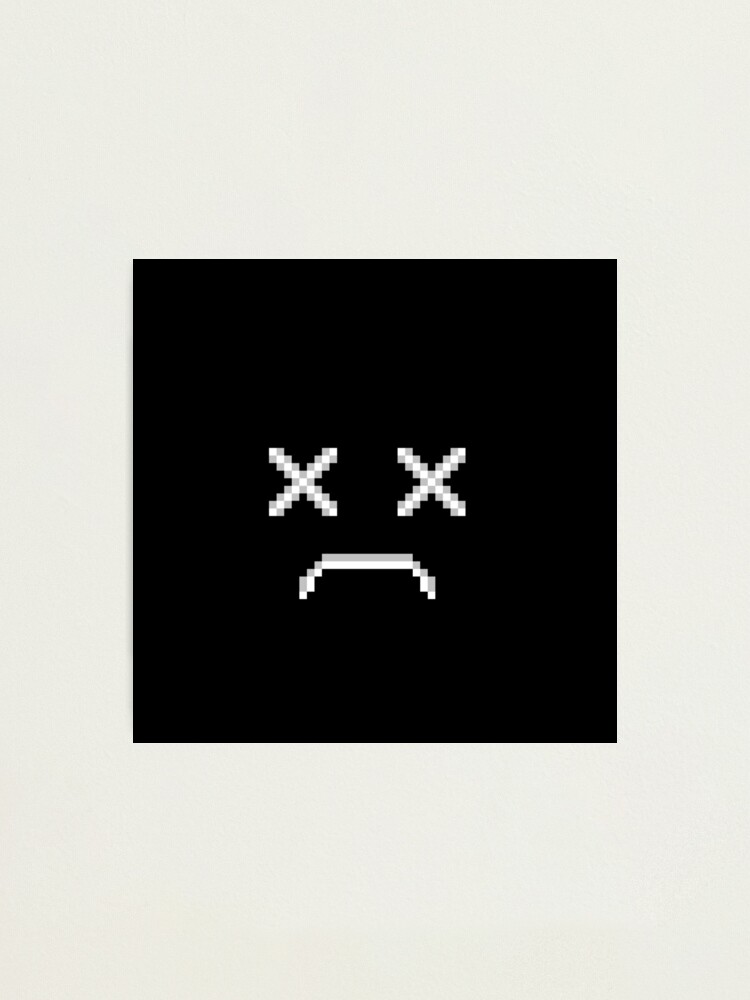 "Sad face with X eyes" Photographic Print for Sale by CaligoNateArt