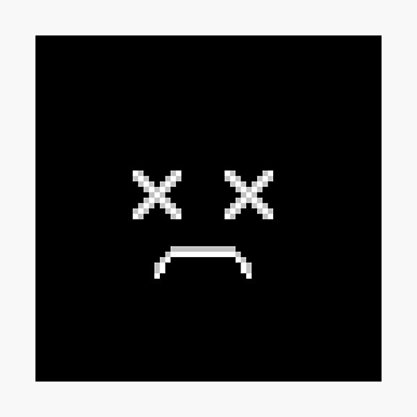 "Sad face with X eyes" Photographic Print for Sale by CaligoNateArt