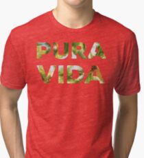 Pura Vida Costa Rica Palm Trees Tri-blend T-Shirt
