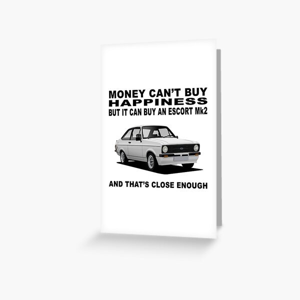 Item preview, Ford Escort Mexico Mk2 2 Door Diamond White Happiness Illustration designed and sold by Hamilton illustrations.