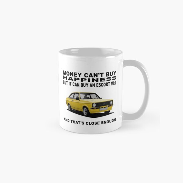 Item preview, Ford Escort Mexico Mk2 2 Door Signal Yellow Happiness Illustration designed and sold by Hamilton illustrations.