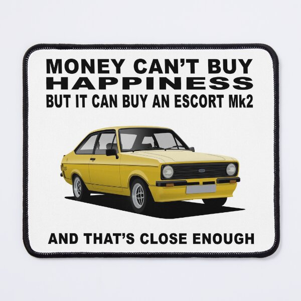 Item preview, Ford Escort Mexico Mk2 2 Door Signal Yellow Happiness Illustration designed and sold by Hamilton illustrations.