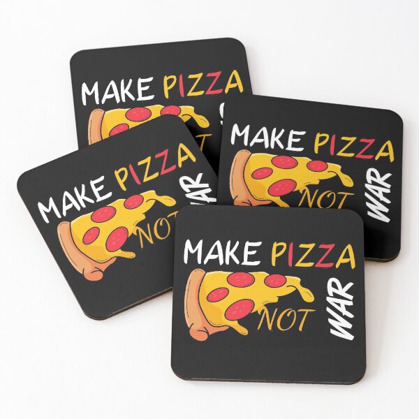 Artikelvorschau, Mack Pizza, kein Krieg. Schwarzes Farbdesign für Pizzaliebhaber. entworfen und verkauft von bluehatgraphics.