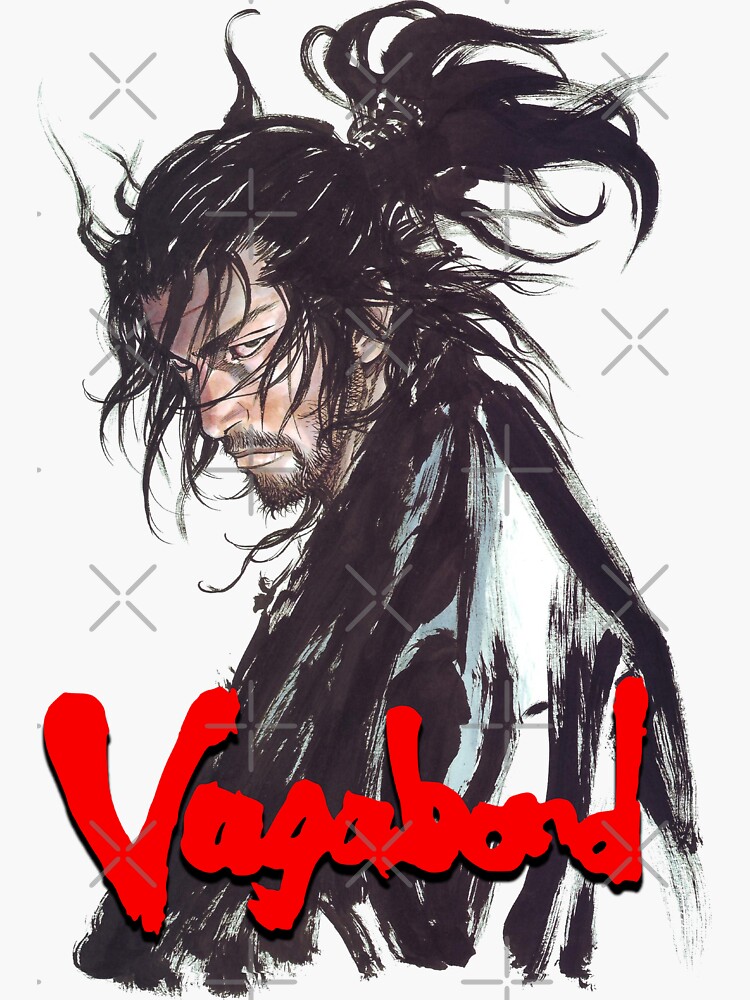 Vagabond Classic Manga Miyamoto Musashi Sticker for Sale by GeeknGo