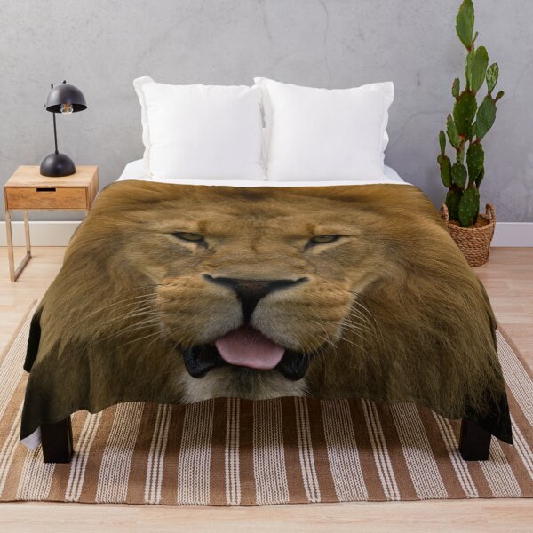Item preview, Majestic Lion Sticking Out His Tongue designed and sold by rawshutterbug.