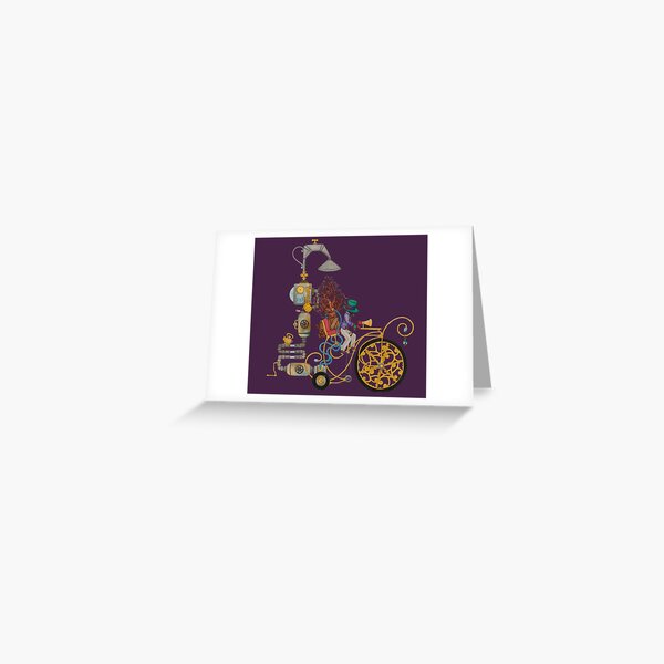 Grand-bis Steampunk - Steampunk Bike Greeting Card