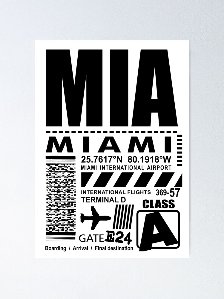 MIA Miami Local Standard MIA Retro Dolphin Miami F' Sticker