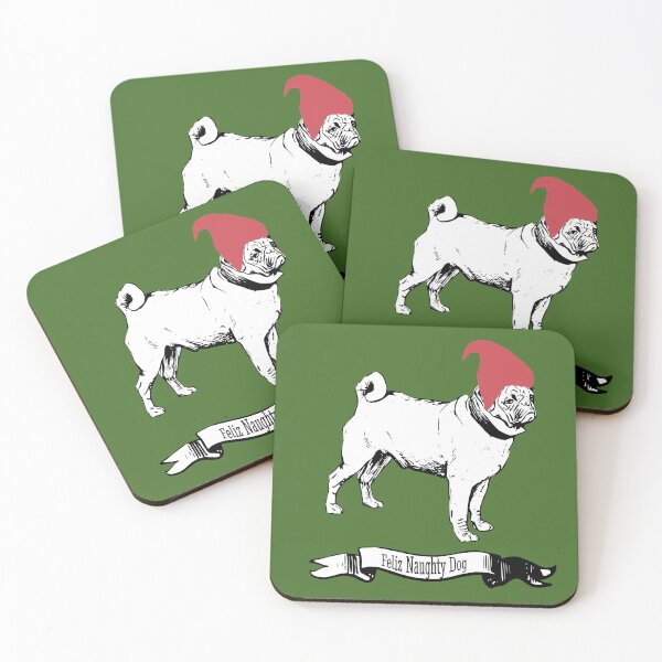 Item preview, Feliz Naughty Dog Pug Christmas Design designed and sold by Furbabynanigans.