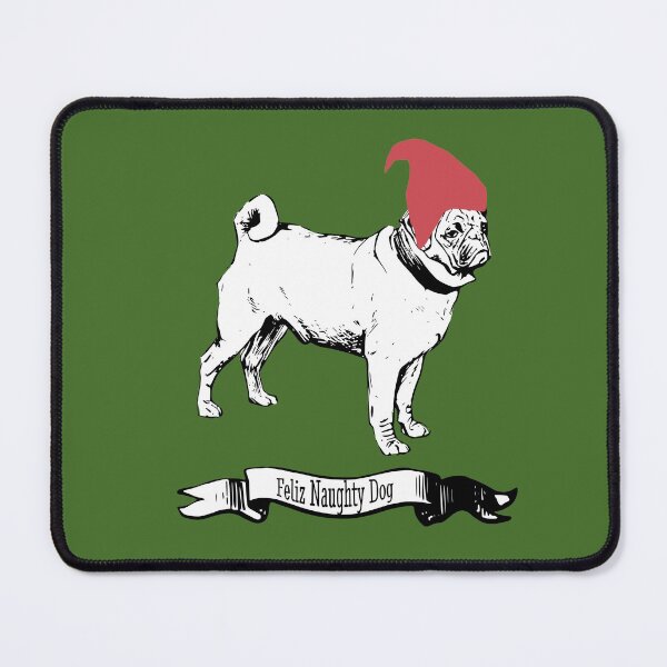 Item preview, Feliz Naughty Dog Pug Christmas Design designed and sold by Furbabynanigans.
