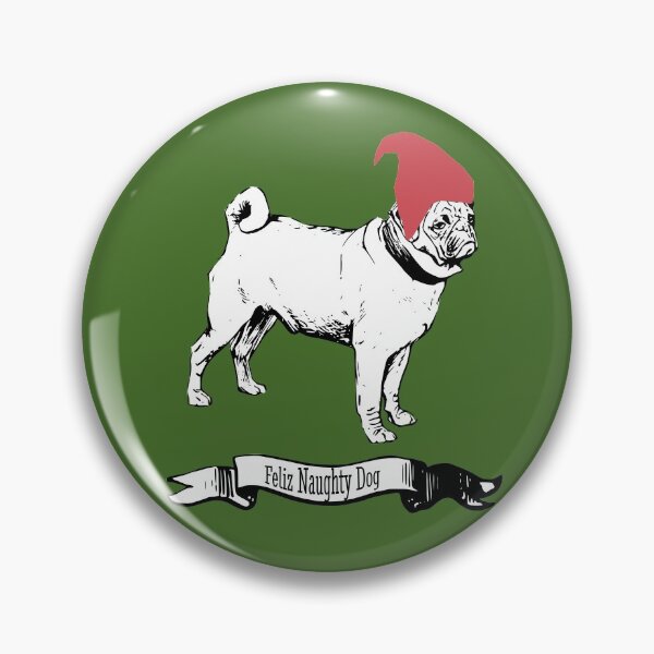 Item preview, Feliz Naughty Dog Pug Christmas Design designed and sold by Furbabynanigans.