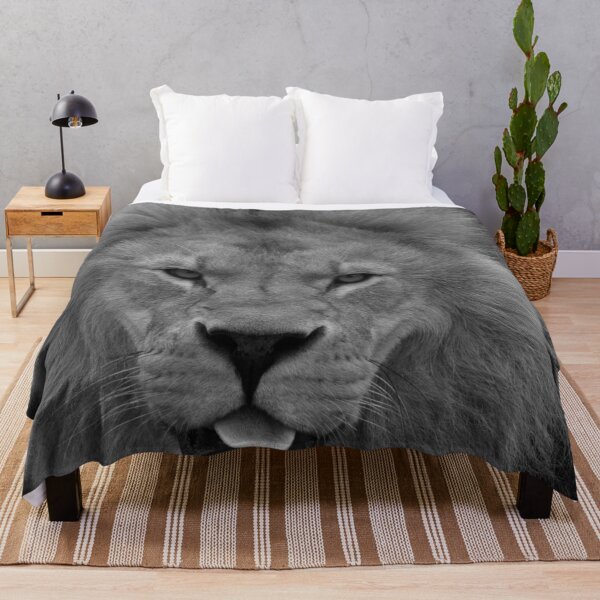 Item preview, Majestic Lion Sticking Out His Tongue Mono designed and sold by rawshutterbug.