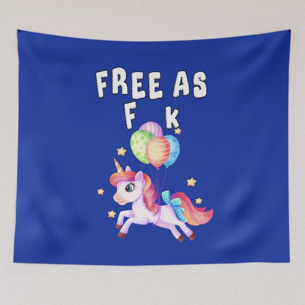Item preview, Cute Unicorn Free As Fk designed and sold by aventi24.