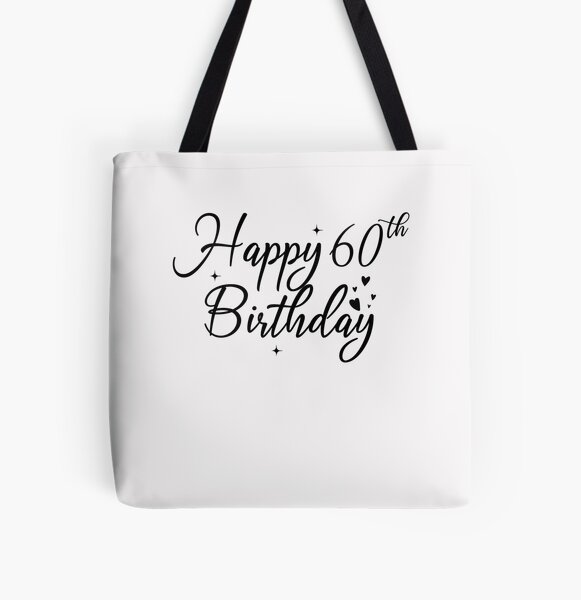 60 and fabulous birthday gift party favor tote bag
