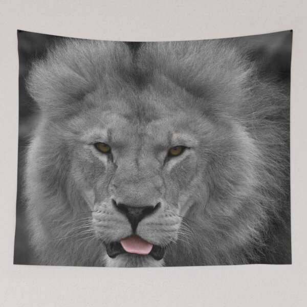 Item preview, Majestic Lion Sticking Out His Tongue Pop Colour designed and sold by rawshutterbug.