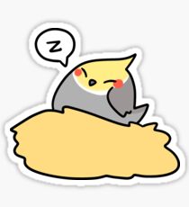 Nesting Cockatiel Sticker