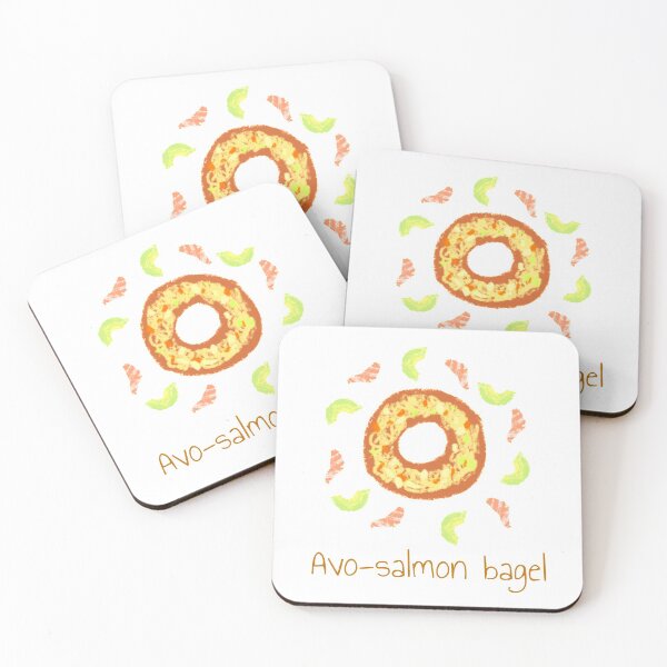 Item preview, avo-salmon bagel sandwich designed and sold by phoebefairytale.