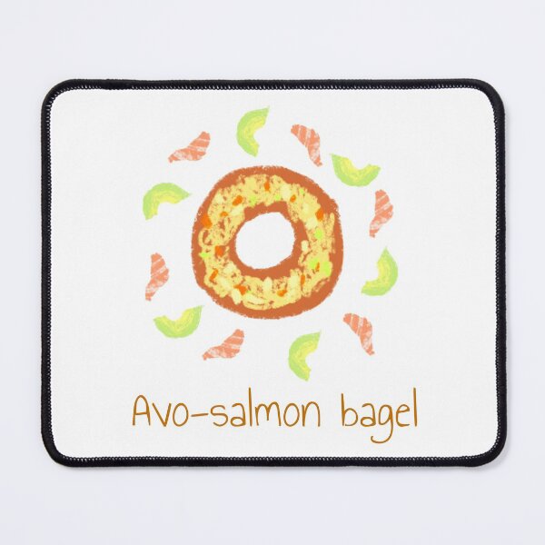 Item preview, avo-salmon bagel sandwich designed and sold by phoebefairytale.