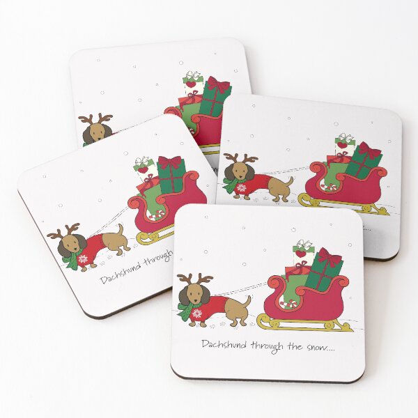 Item preview, Dachshund through the snow designed and sold by teaseBYjteez.