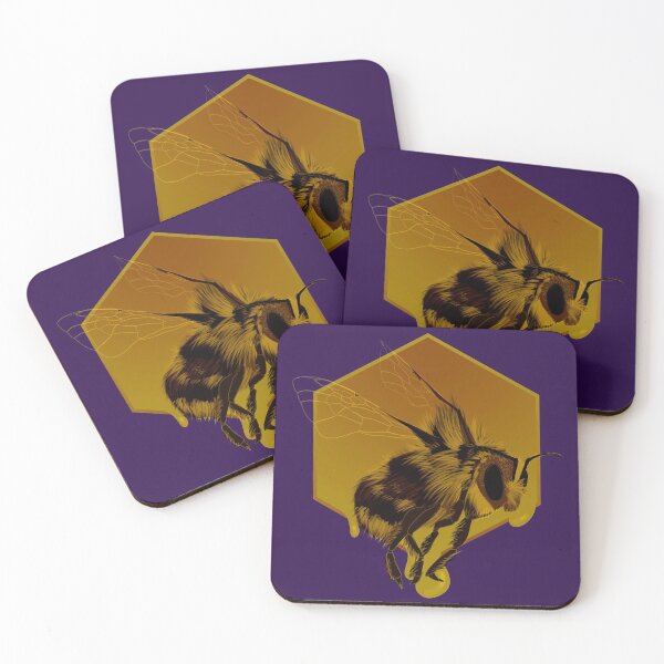 Item preview, Bee with honeycomb background designed and sold by DustJackal.