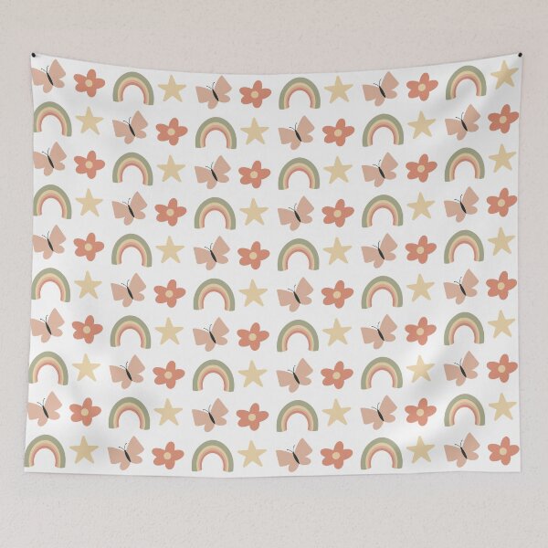 Item preview, pastel four pack rainbow, flower, star, butterfly set  designed and sold by creattion.
