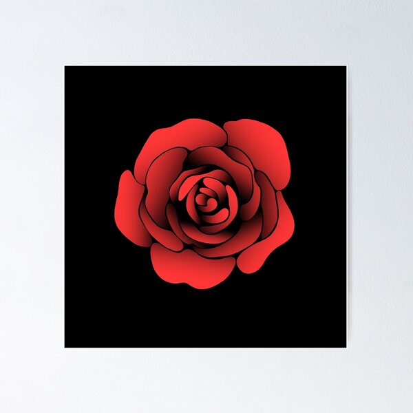 Aperçu de l'œuvre Une simple rose rouge créée et vendue par EmeraldIrisArts.